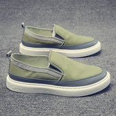 Ανδρικά μοκασίνια από υφάσματα με επίπεδη σόλα