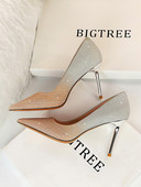 Γυναικεία μοντέρνα παπούτσια με λεπτό τακούνι