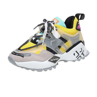 Πολύχρωμα γυναικεία αθλητικά παπούτσια με πλέγμα