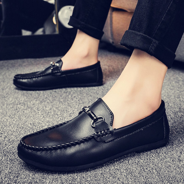 Ανδρικά έκο δερμάτινα μοκασίνια με αγκράφα