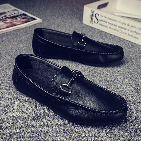 Ανδρικά έκο δερμάτινα μοκασίνια με αγκράφα