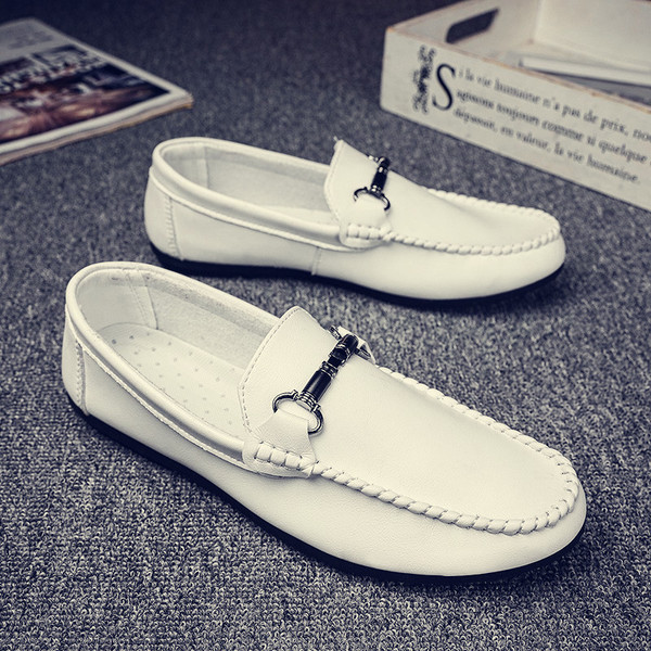 Ανδρικά έκο δερμάτινα μοκασίνια με αγκράφα