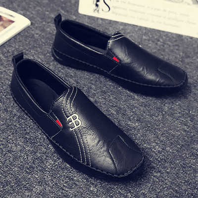 Μοντέρνα έκο δερμάτινα μοκασίνια ανδρικά με κεντήματα