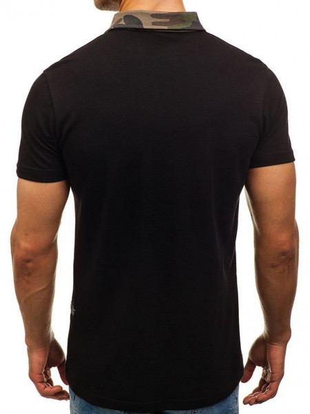 Modern férfi blúz klasszikus gallérral és zsebbel