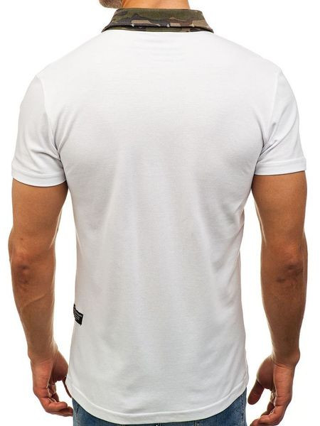 Modern férfi blúz klasszikus gallérral és zsebbel