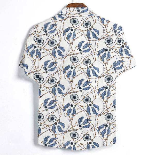 Alkalmi férfi ing klasszikus gallérral és mintával