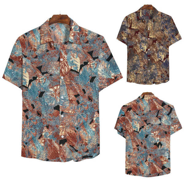 Meeste vabaaja särgi lai lühikeste varrukatega mudel