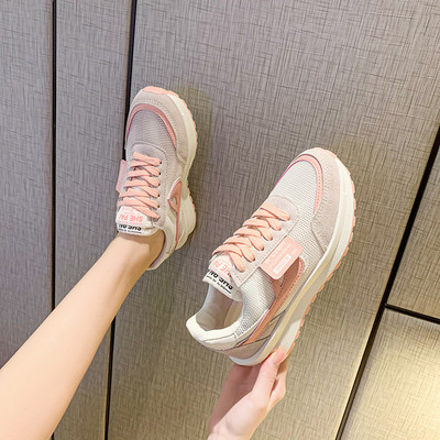 Γυναικεία αθλητικά  παπούτσια  με κορδόνια και επίπεδη σόλα