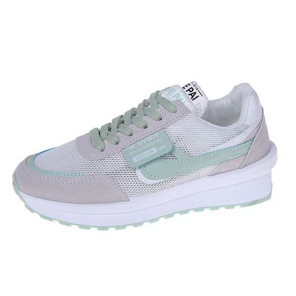 Γυναικεία αθλητικά  παπούτσια  με κορδόνια και επίπεδη σόλα