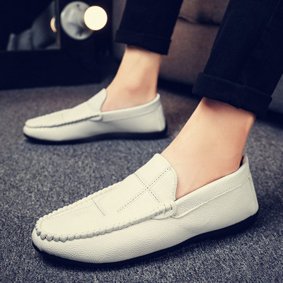 Ανδρικά έκο δερμάτινα μοκασίνια με επίπεδη σόλα