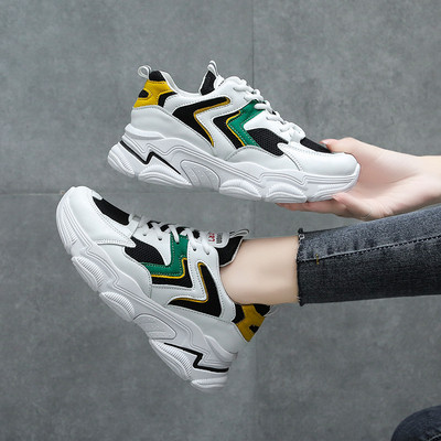 Γυναικεία casual αθλητικά παπούτσια με κορδόνια και επίπεδη σόλα