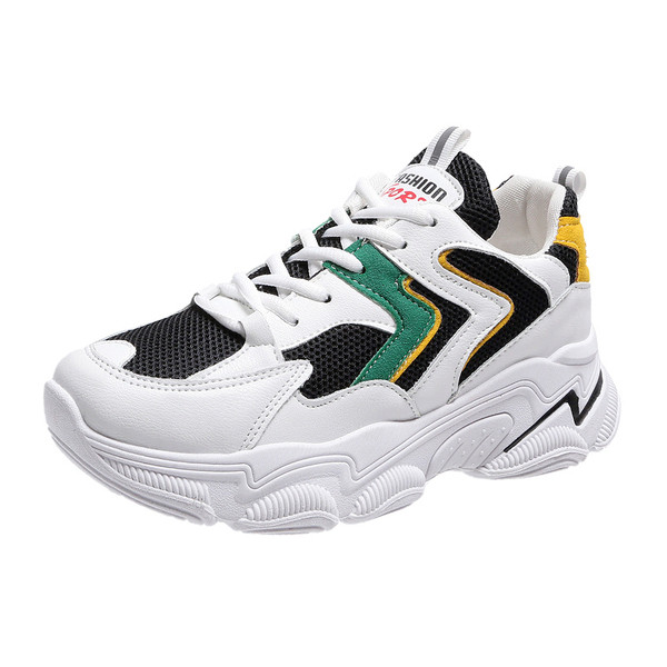 Γυναικεία casual αθλητικά παπούτσια με κορδόνια και επίπεδη σόλα