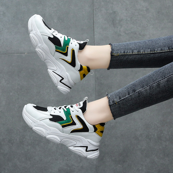 Γυναικεία casual αθλητικά παπούτσια με κορδόνια και επίπεδη σόλα