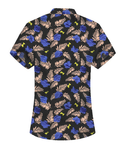 Ανδρικό casual πουκάμισο με λουλουδάτο μοτίβο και κλασικό γιακά