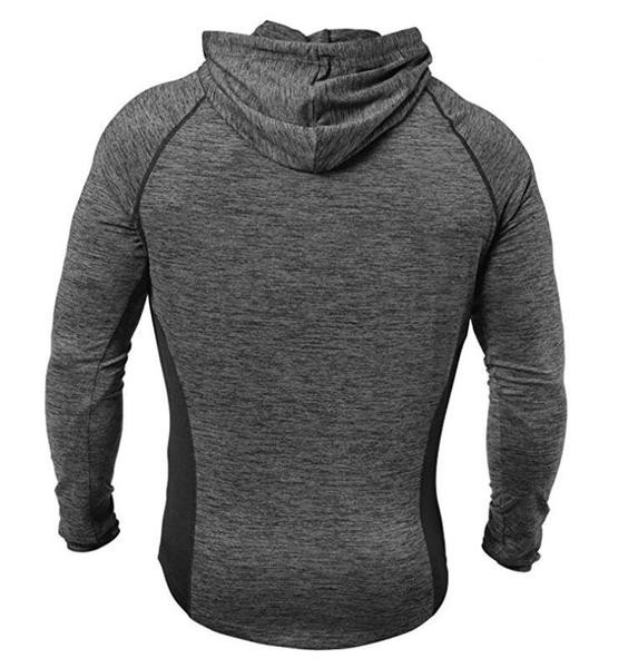 Alkalmi férfi blúz hosszú ujjal és kapucnival