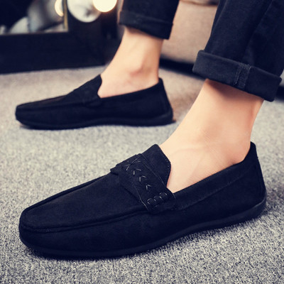 Modern férfi mokaszinok öko velúrból