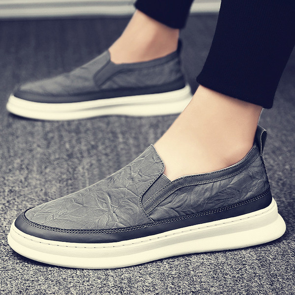 Ανδρικά μοκασίνια κατασκευασμένα από έκο δέρμα με επίπεδη σόλα