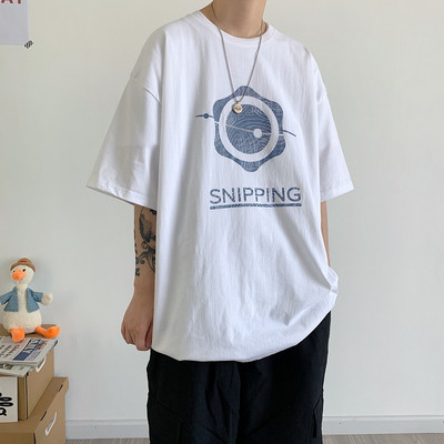 Φαρδύ μοντέλο ανδρικό μπλουζάκι καλοκαιρινό με τύπωμα