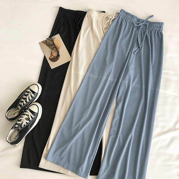 Alkalmi női nadrág rugalmas - széles modellel