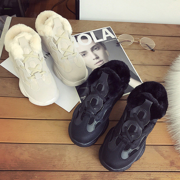 Magas női tornacipő új modellje pehely és durva talppal