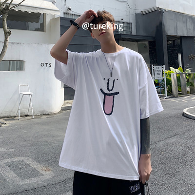 Ανδρικό καλοκαιρινό μπλουζάκι με μανίκια 3/4 και τύπωμα