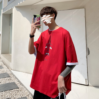 Ανδρικό καλοκαιρινό μπλουζάκι με μανίκια 3/4 και τύπωμα