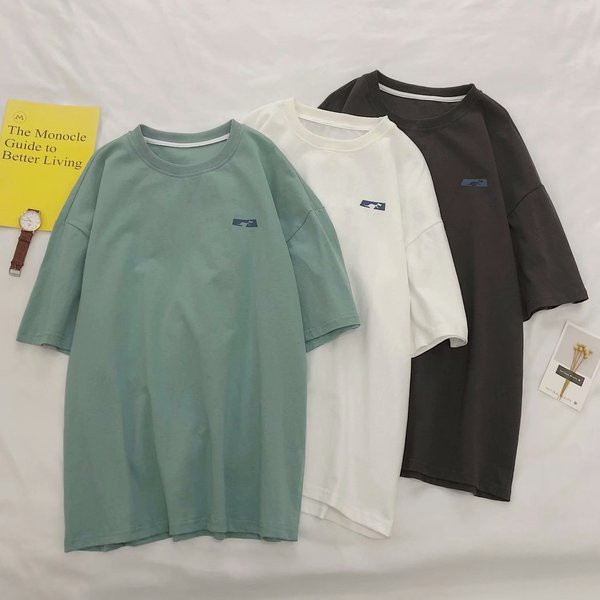 Lai 3/4 varrukate ja kirjadega suvine T-särk