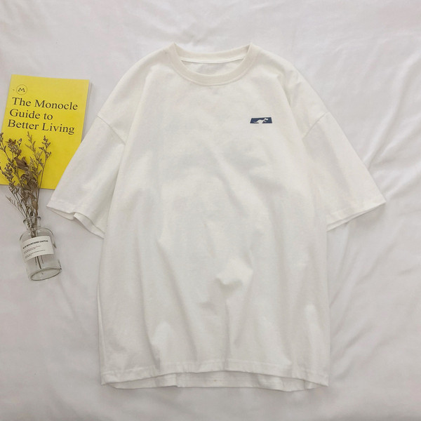 Lai 3/4 varrukate ja kirjadega suvine T-särk