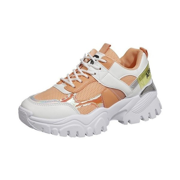 Γυναικεία μοντέρνα πάνινα παπούτσια με τραχιά σόλα