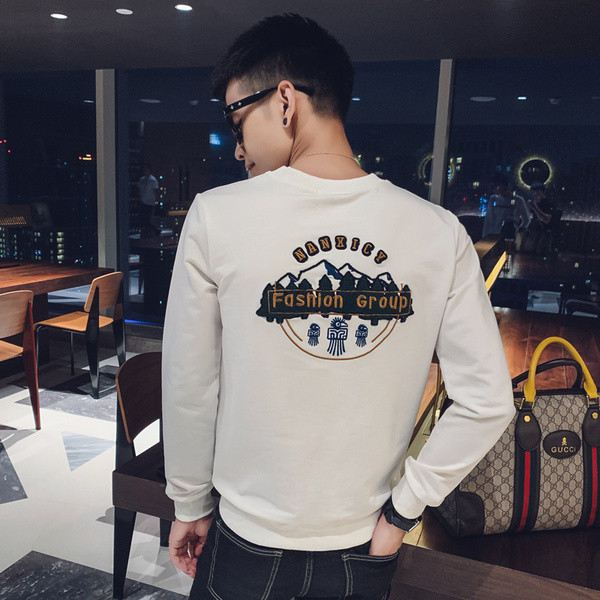 Мъжка блуза с дълъг ръкав и надпис 