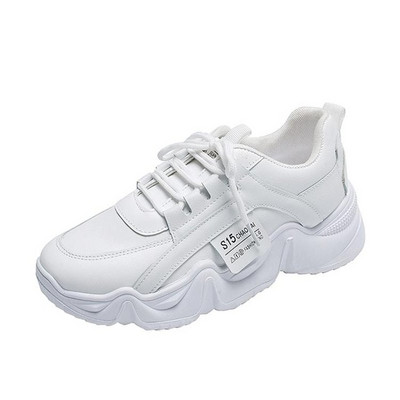 Γυναικεία έκο δερμάτινα  παπούτσια με τραχιά σόλα