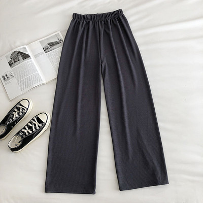 Casual γυναικείο παντελόνι με λάστιχο - φαρδύ μοντέλο