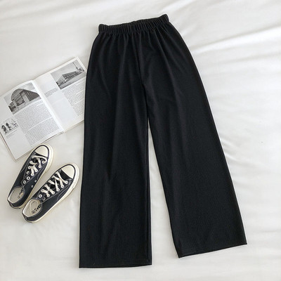 Casual γυναικείο παντελόνι με λάστιχο - φαρδύ μοντέλο