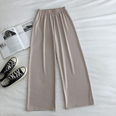 Casual γυναικείο παντελόνι με λάστιχο - φαρδύ μοντέλο