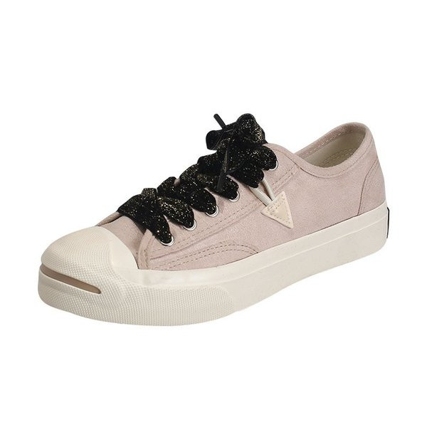 Új modell női tornacipők lapos talppal és színes nyakkendőkkel