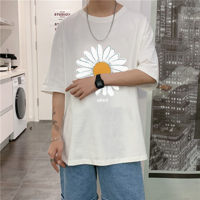 Ανδρικό μπλουζάκι με τύπωμα λουλουδιών