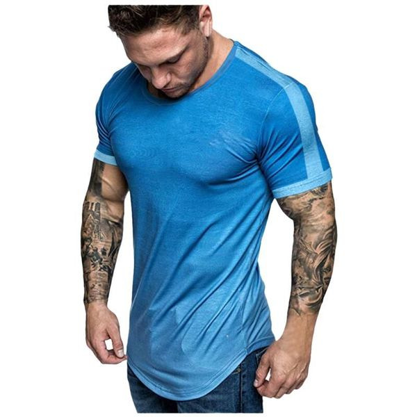 Moodne lühikeste varrukatega liibuv meeste pluus