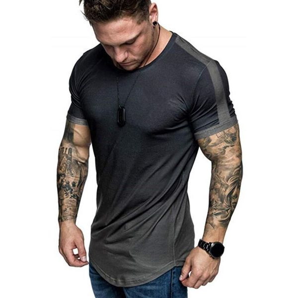 Moodne lühikeste varrukatega liibuv meeste pluus