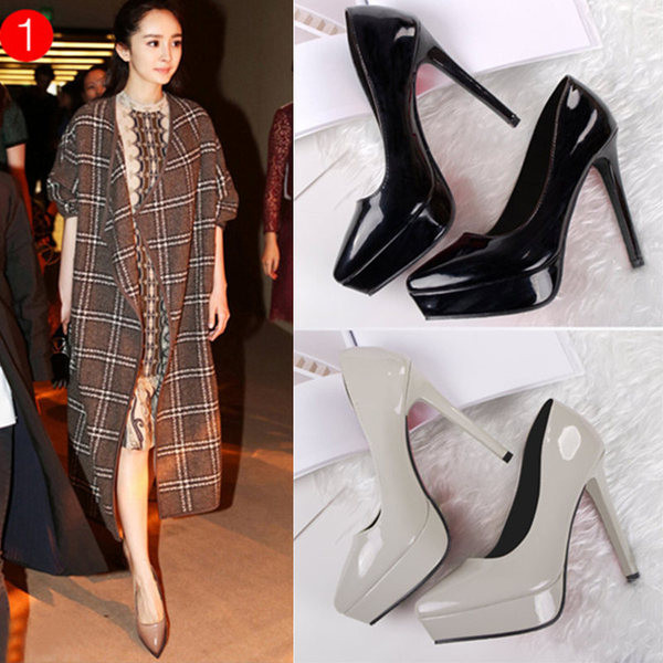 Γυναικεία μοντέρνα ψηλοτάκουνα παπούτσια από οικολογικό δέρμα