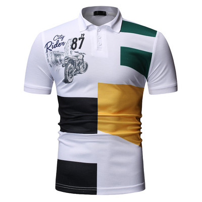 Moodne klassikalise krae ja lühikeste varrukatega meeste pluus