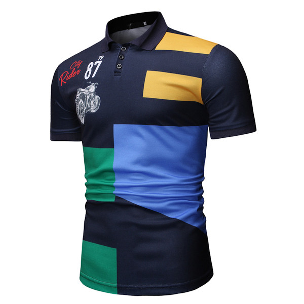 Moodne klassikalise krae ja lühikeste varrukatega meeste pluus