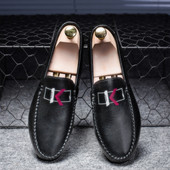 Ανδρικά έκο δερμάτινα μοκασίνια με απλικέ