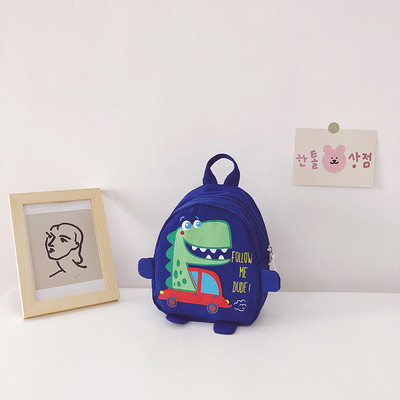 Υφασμάτινο παιδικό σακίδιο με απλικέ δεινοσαύρων