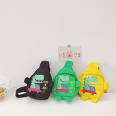 Μοντέρνα παιδική τσάντα με ένα λουρί και απλικέ δεινοσαύρων