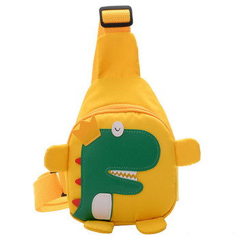 Μοντέρνα παιδική τσάντα με ένα λουρί και απλικέ δεινοσαύρων