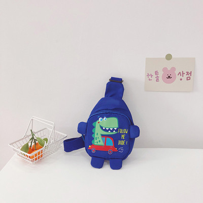 Μοντέρνα παιδική τσάντα με ένα λουρί και απλικέ δεινοσαύρων