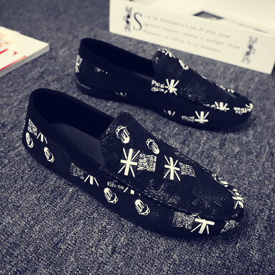 Πολύχρωμα ανδρικά μοκασίνια με επίπεδη σόλα