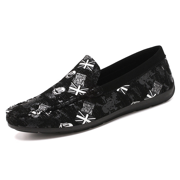 Πολύχρωμα ανδρικά μοκασίνια με επίπεδη σόλα