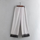 Női nadrág magas derékkal és csipkével - két modell