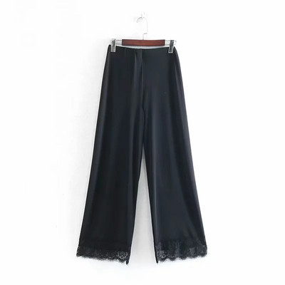 Női nadrág magas derékkal és csipkével - két modell